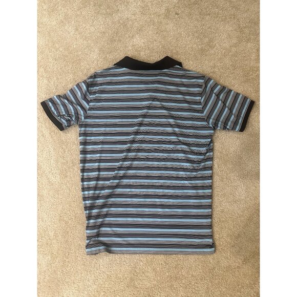 Peter Millar Summer Comfort 4e Men’s Size XL Golf Sports Polo Black Blue Stripes - Picture 4 of 4